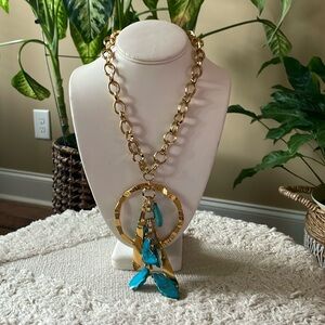 Gold and Turquoise Necklace
